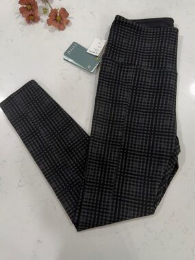 Lysse Black Plaid High-Rise Stretch Leggings